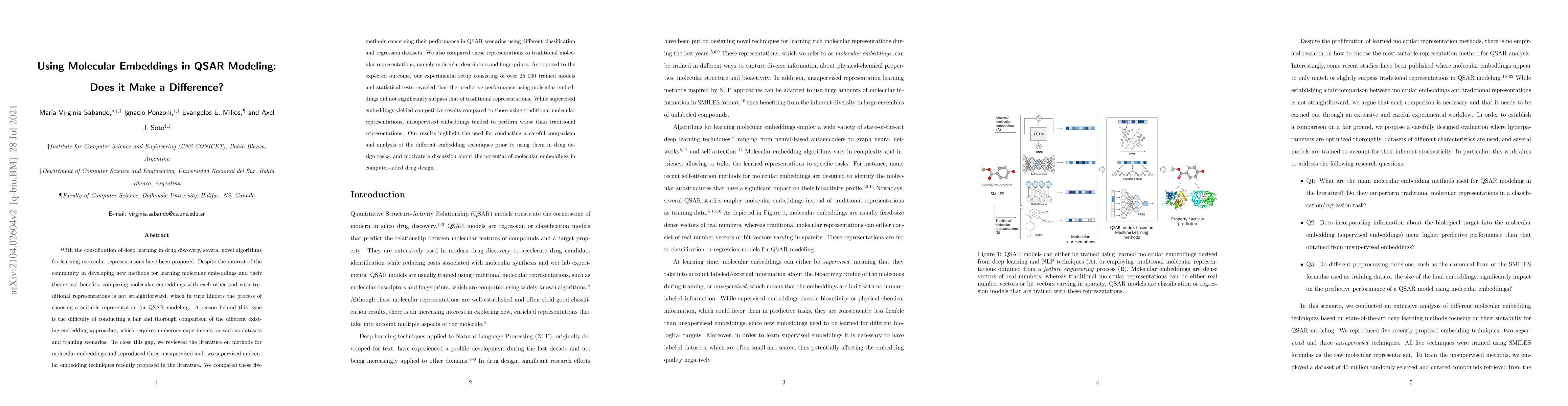 Thumbnail for Using Molecular Embeddings in QSAR Modeling: Does it Make a Difference?