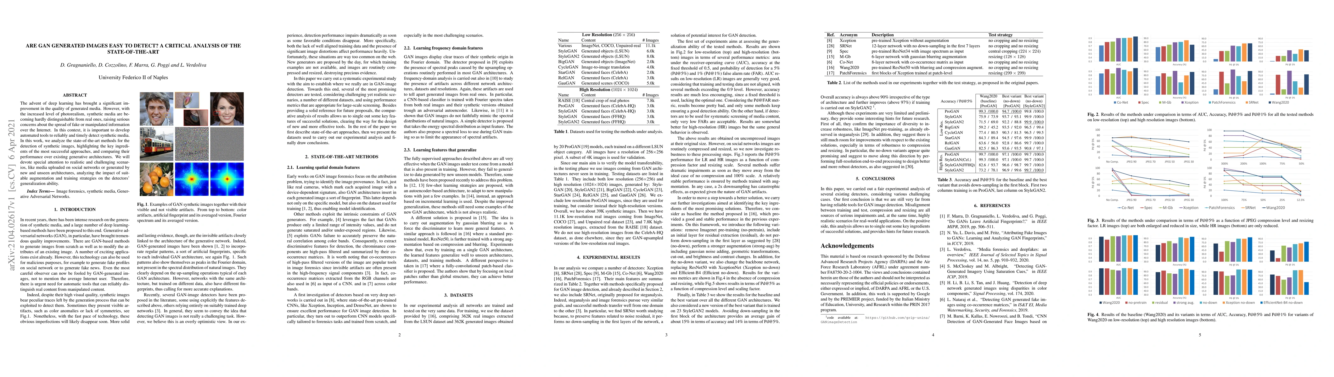 Thumbnail for Are GAN generated images easy to detect? A critical analysis of the
  state-of-the-art