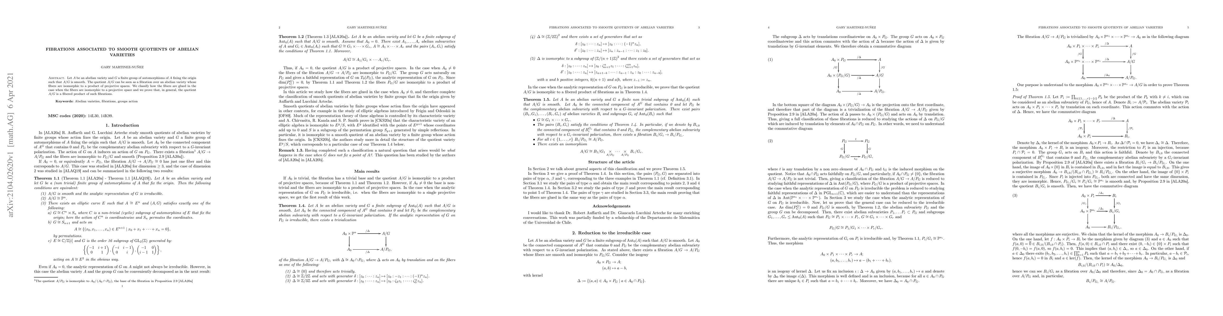 Thumbnail for Fibrations associated to smooth quotients of abelian varieties
