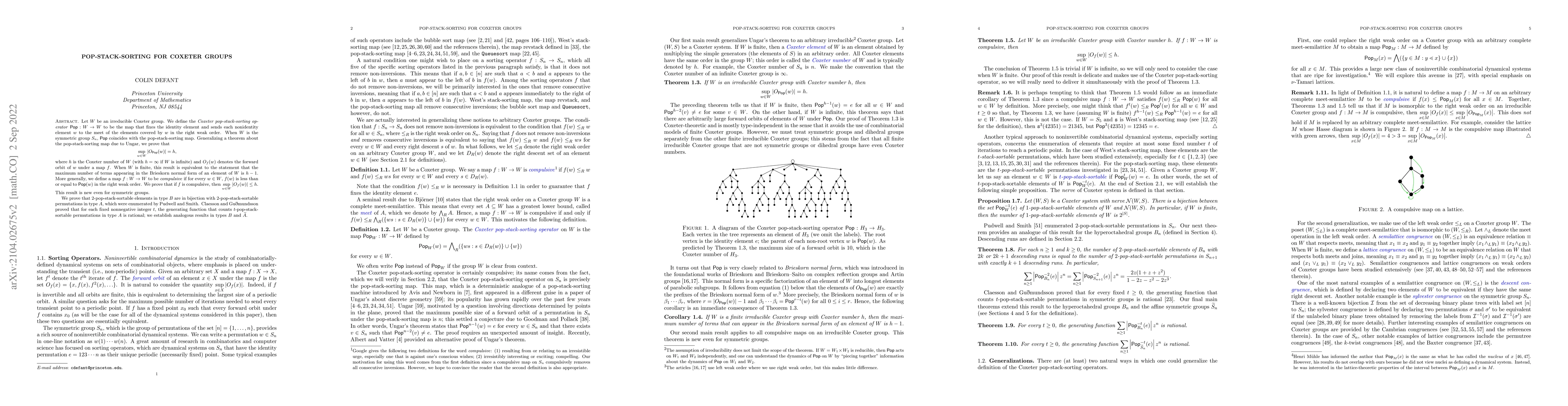 Thumbnail for Pop-Stack-Sorting for Coxeter Groups