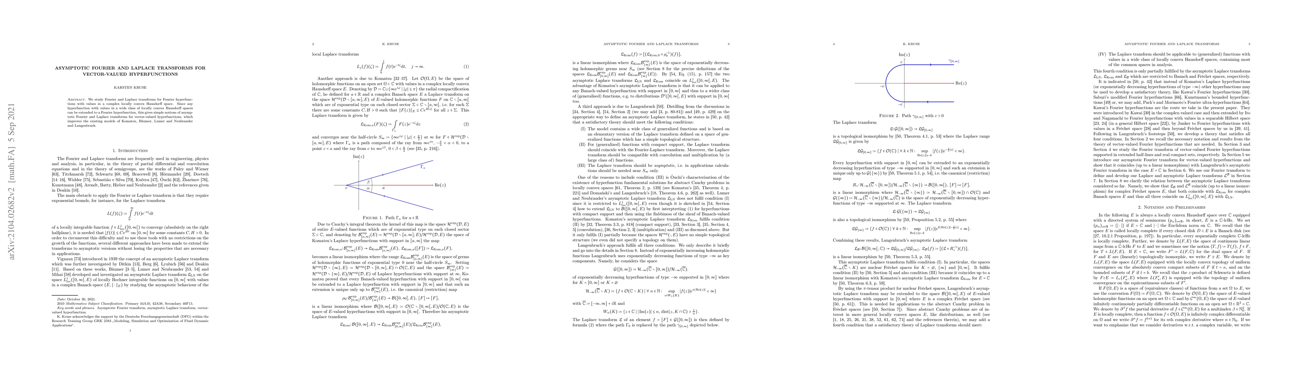Thumbnail for Asymptotic Fourier and Laplace transforms for vector-valued
  hyperfunctions