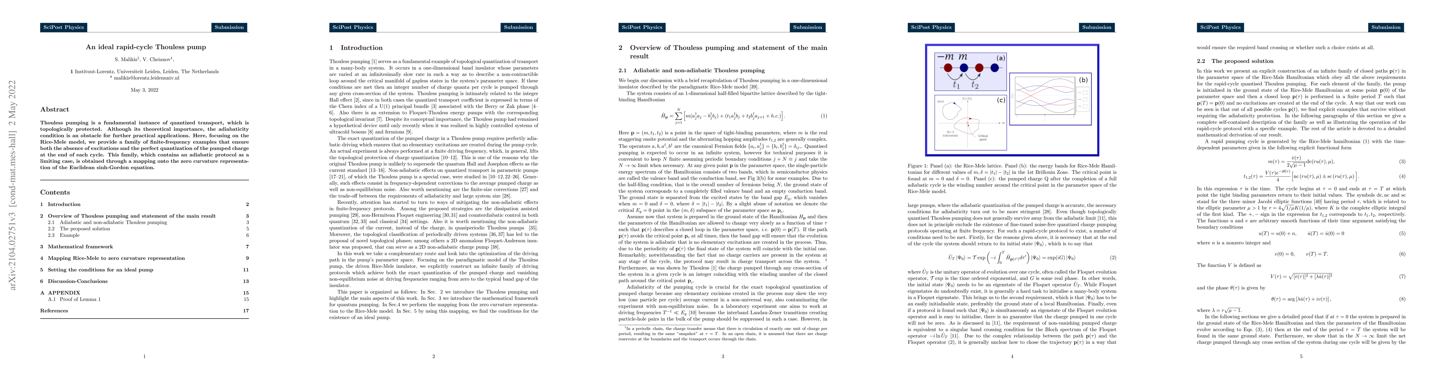 Thumbnail for An ideal rapid-cycle Thouless pump