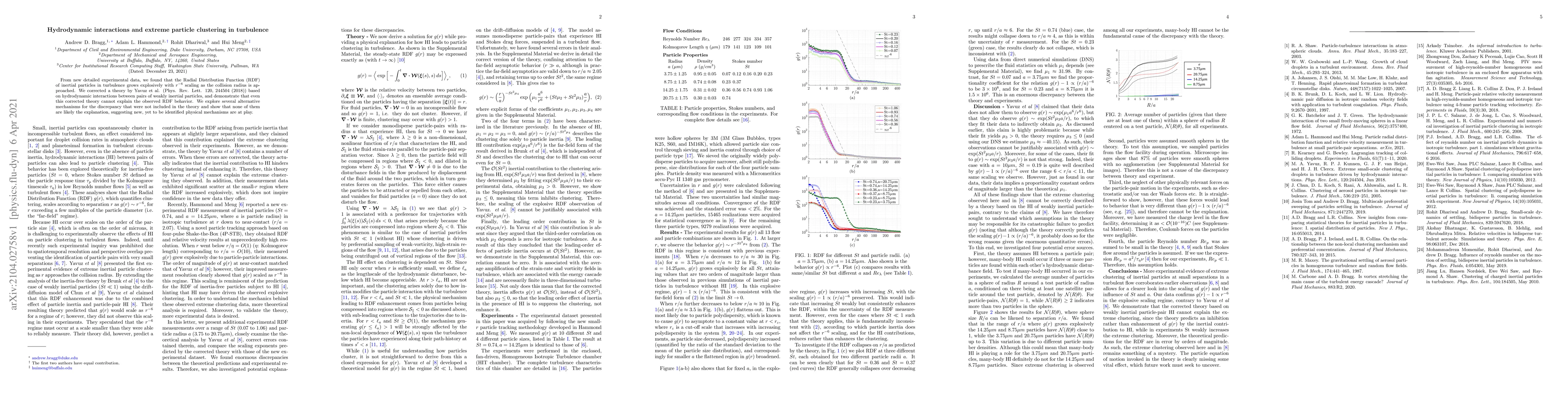 Thumbnail for Hydrodynamic interactions and extreme particle clustering in turbulence