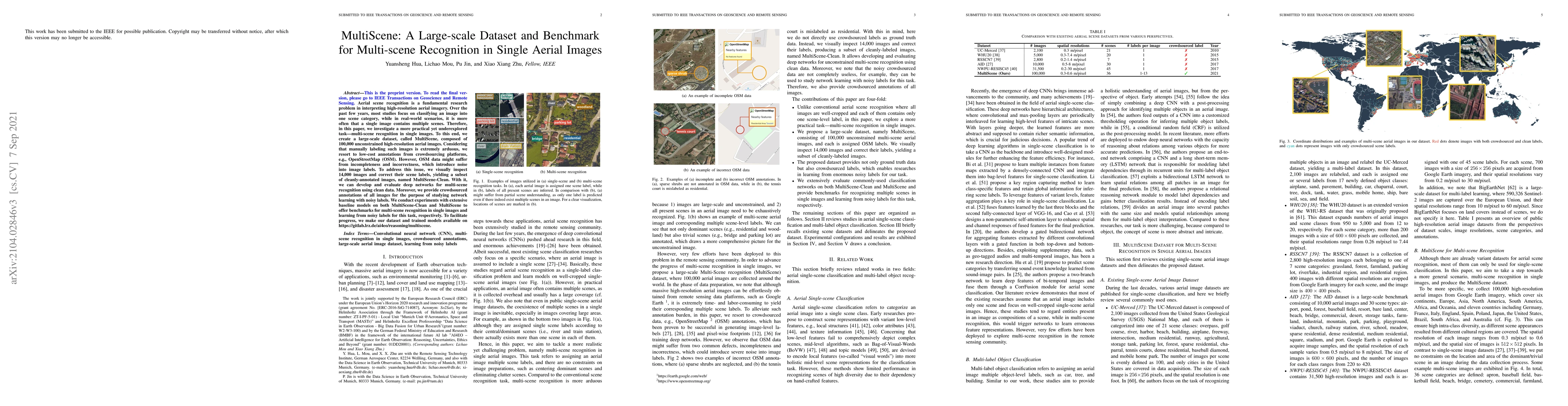 Thumbnail for MultiScene: A Large-scale Dataset and Benchmark for Multi-scene
  Recognition in Single Aerial Images