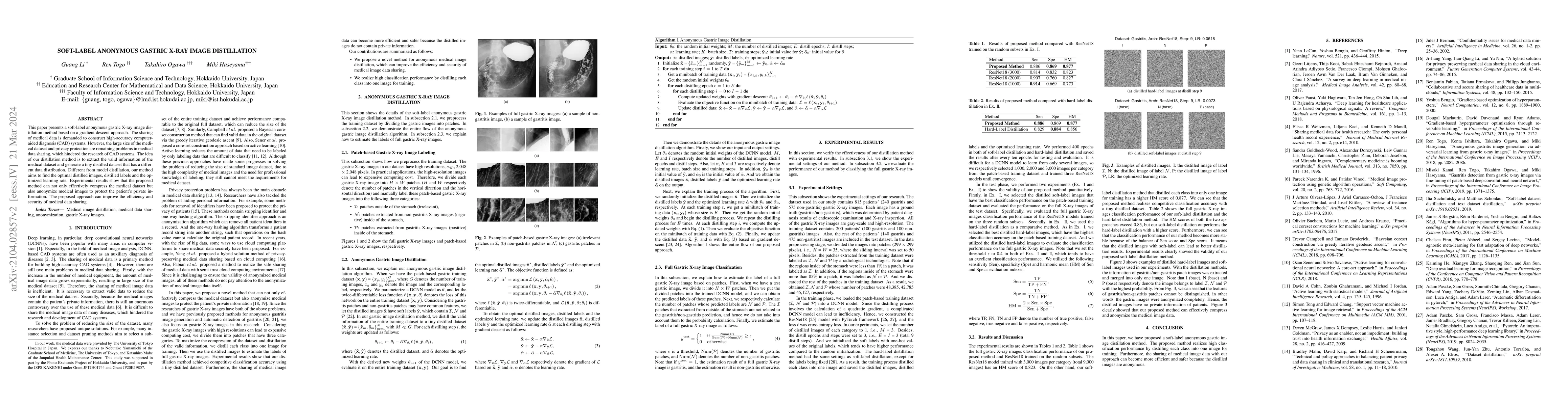 Thumbnail for Soft-Label Anonymous Gastric X-ray Image Distillation