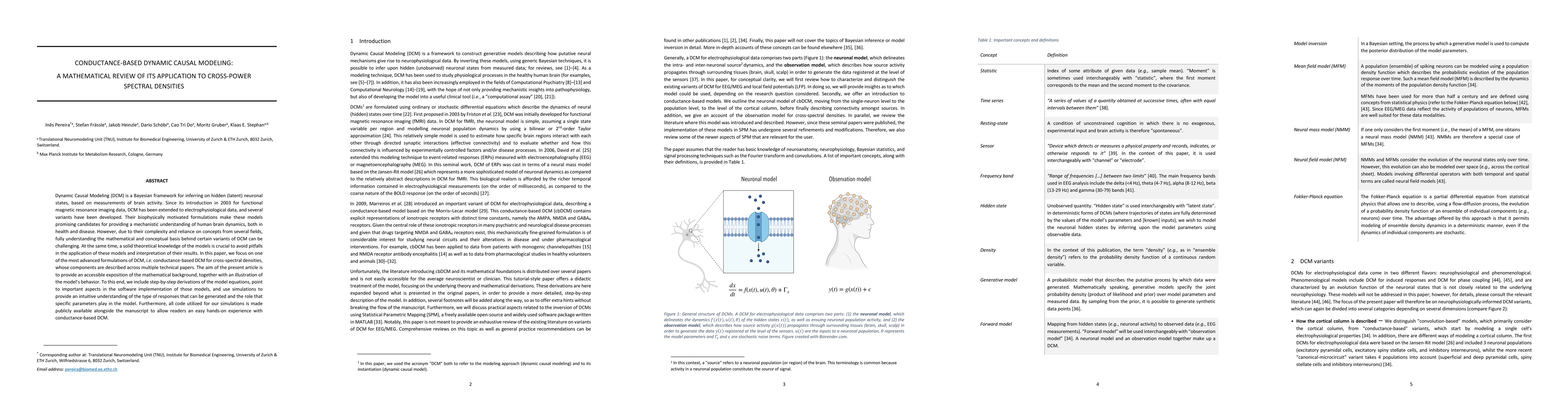 Thumbnail for Conductance-based Dynamic Causal Modeling: A mathematical review of its
  application to cross-power spectral densities