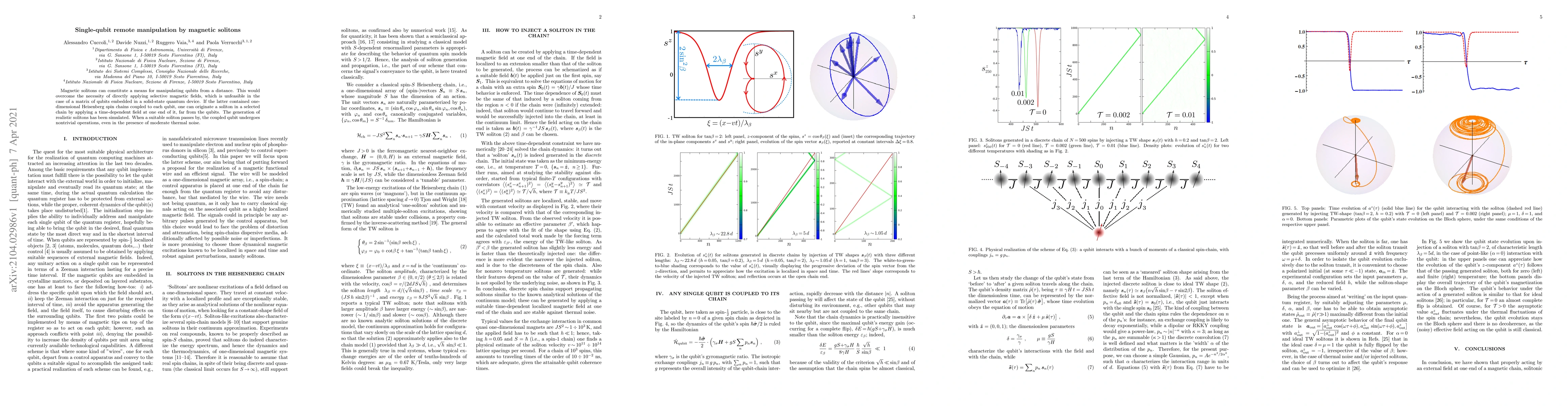 Thumbnail for Single-qubit remote manipulation by magnetic solitons