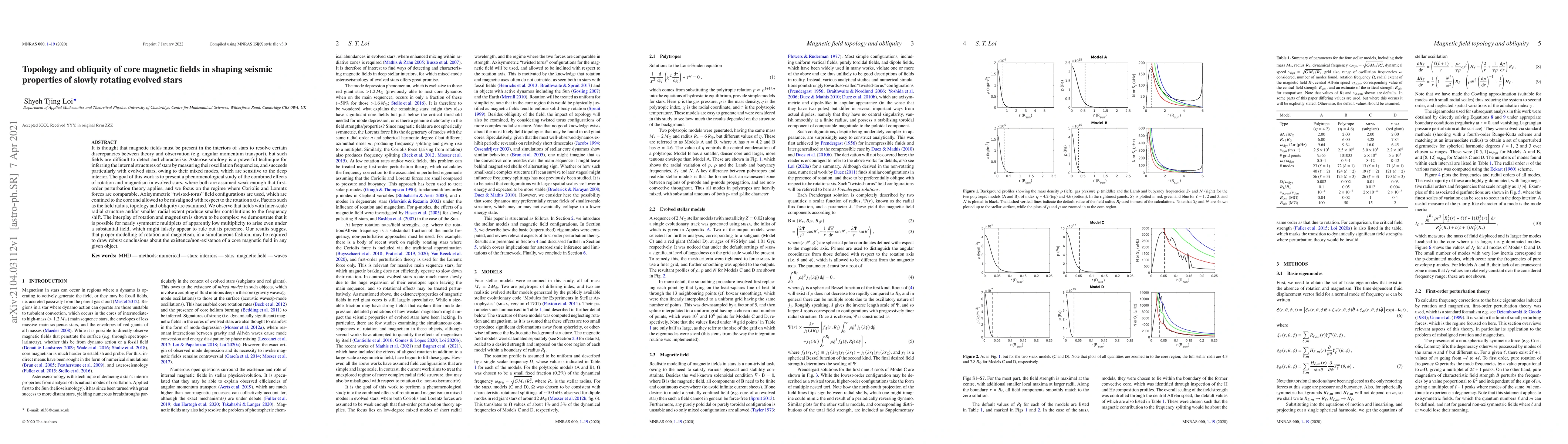 Thumbnail for Topology and obliquity of core magnetic fields in shaping seismic
  properties of slowly rotating evolved stars