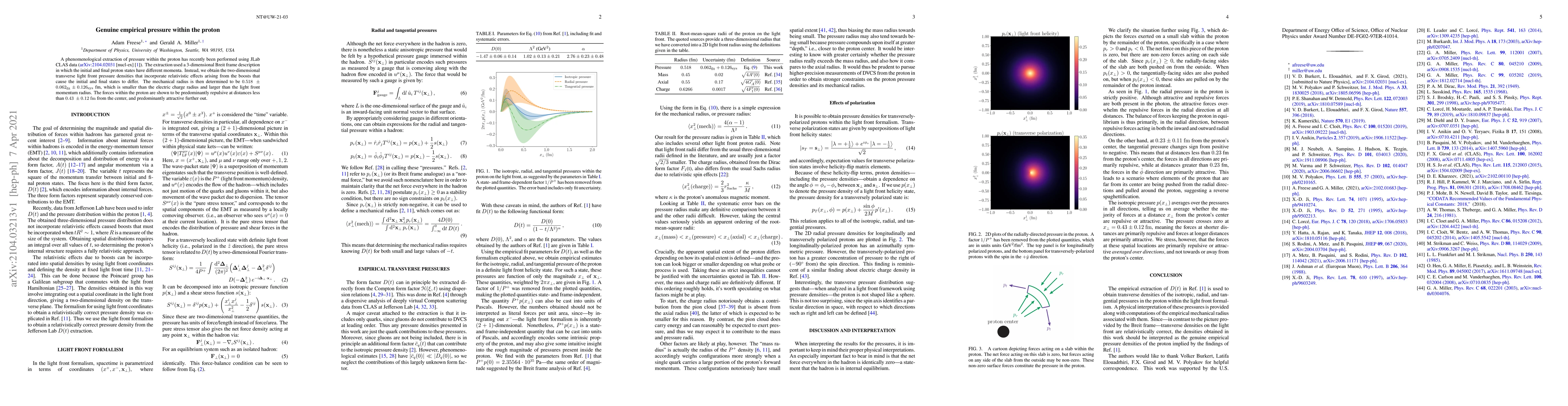 Thumbnail for Genuine empirical pressure within the proton