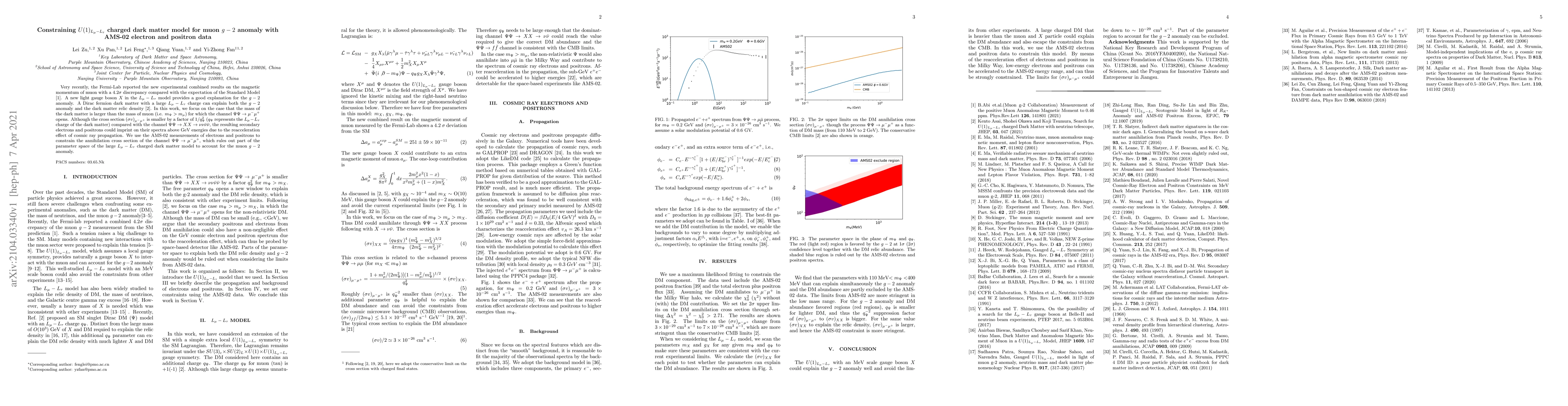 Thumbnail for Constraining $U(1)_{L_{\mu}-L_{\tau}}$ charged dark matter model for
  muon $g-2$ anomaly with AMS-02 electron and positron data
