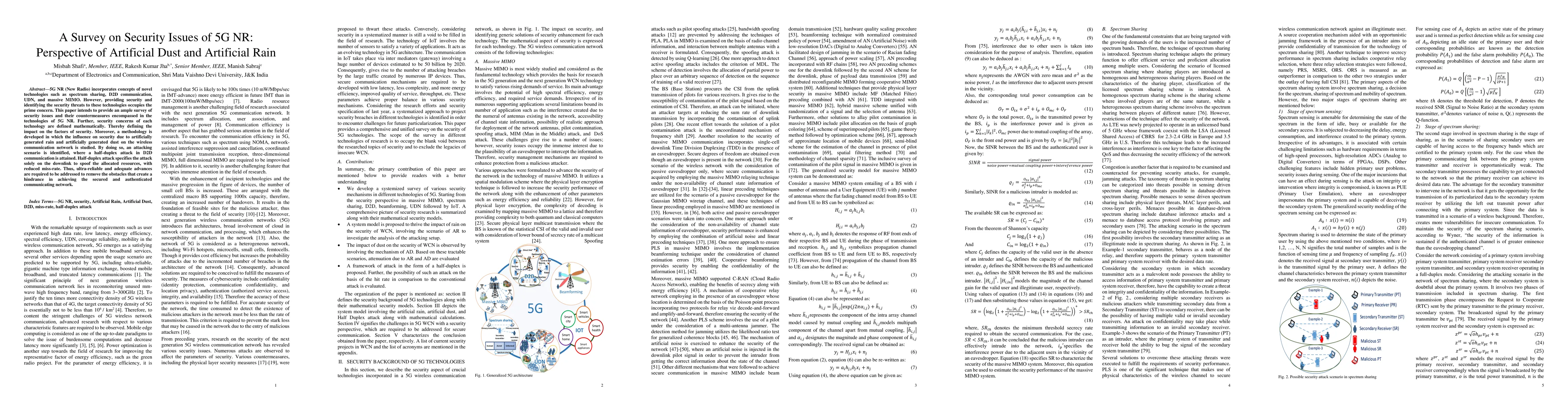 Thumbnail for A Survey on Security Issues of 5G NR: Perspective of Artificial Dust and
  Artificial Rain