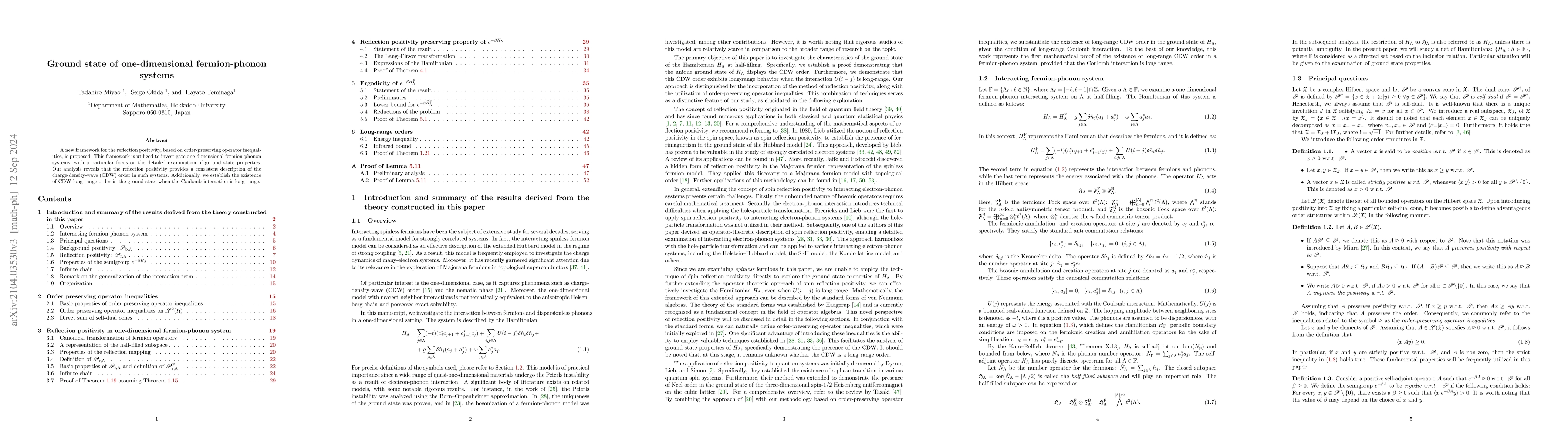 Thumbnail for Ground state of one-dimensional fermion-phonon systems