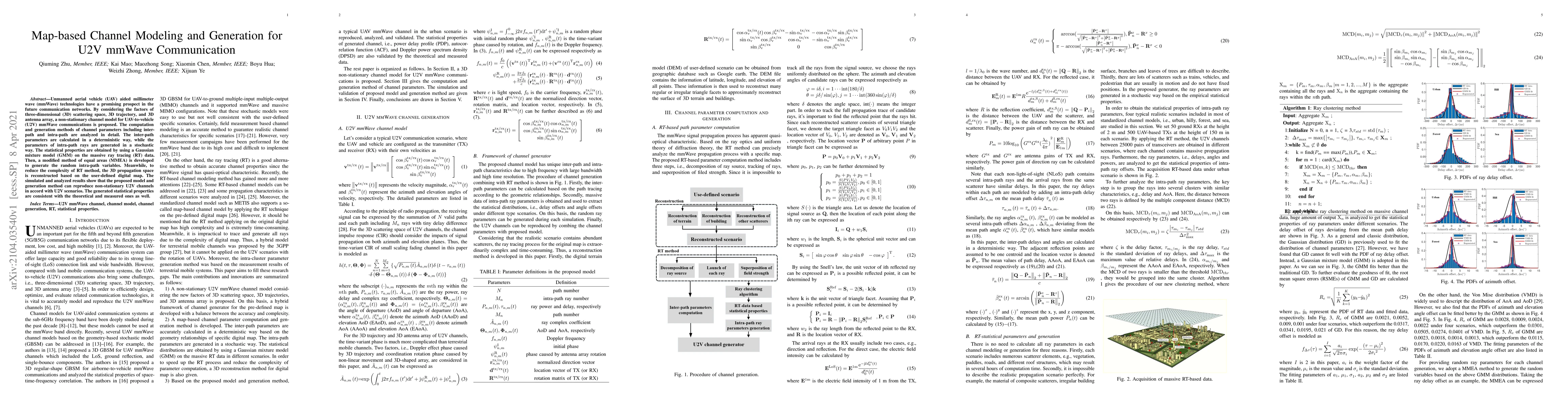 Thumbnail for Map-based Channel Modeling and Generation for U2V mmWave Communication