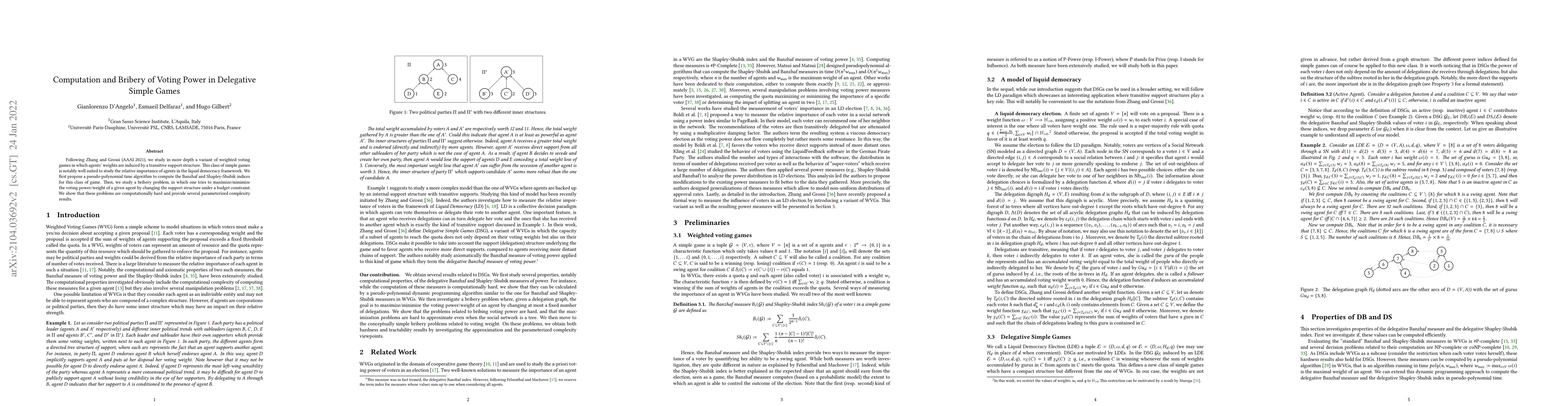 Thumbnail for Computation and Bribery of Voting Power in Delegative Simple Games