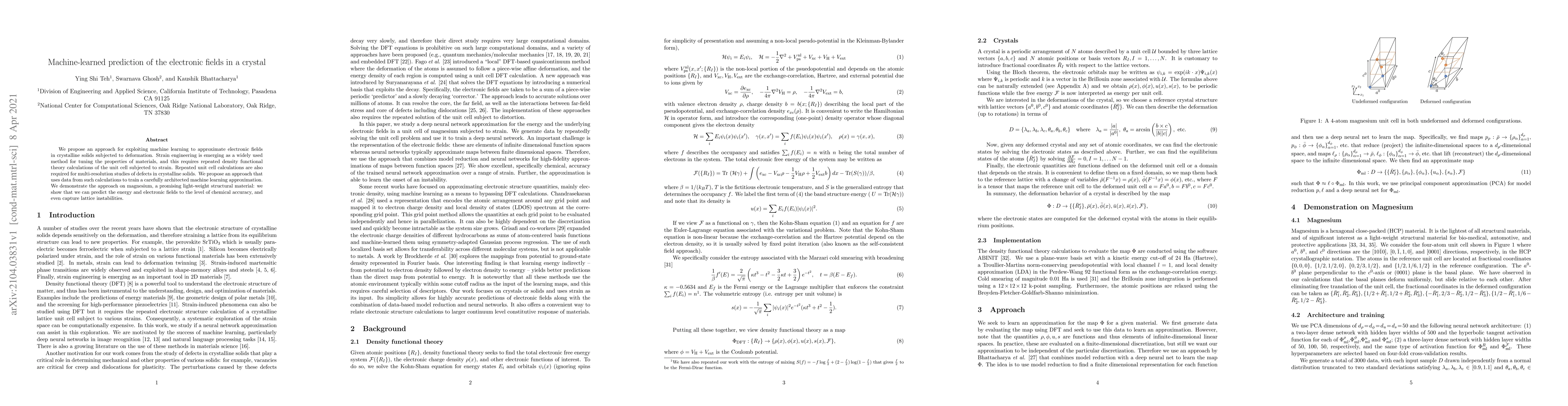 Thumbnail for Machine-learned prediction of the electronic fields in a crystal