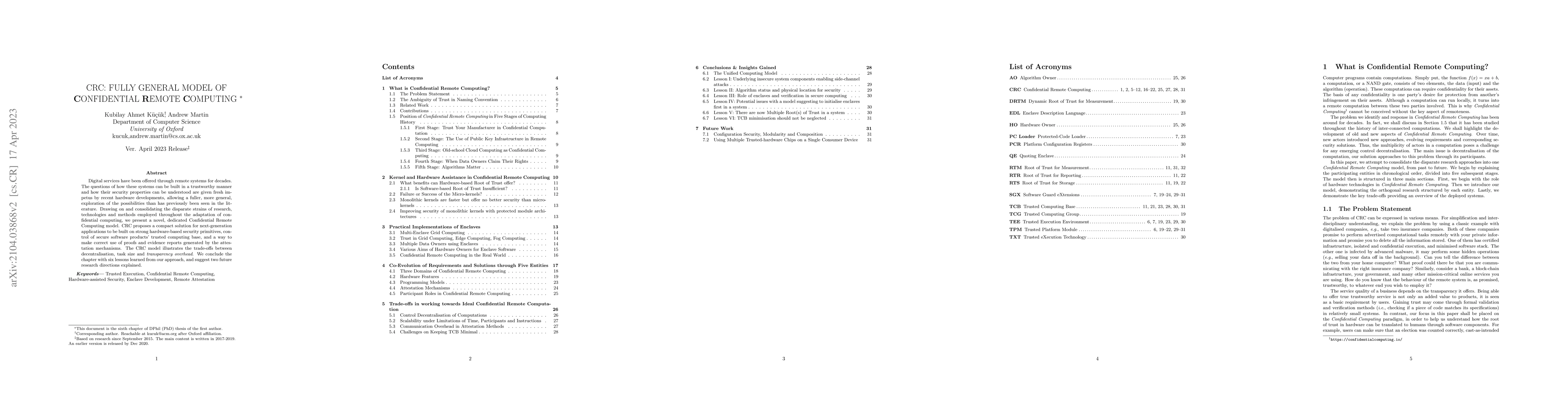 Thumbnail for CRC: Fully General Model of Confidential Remote Computing