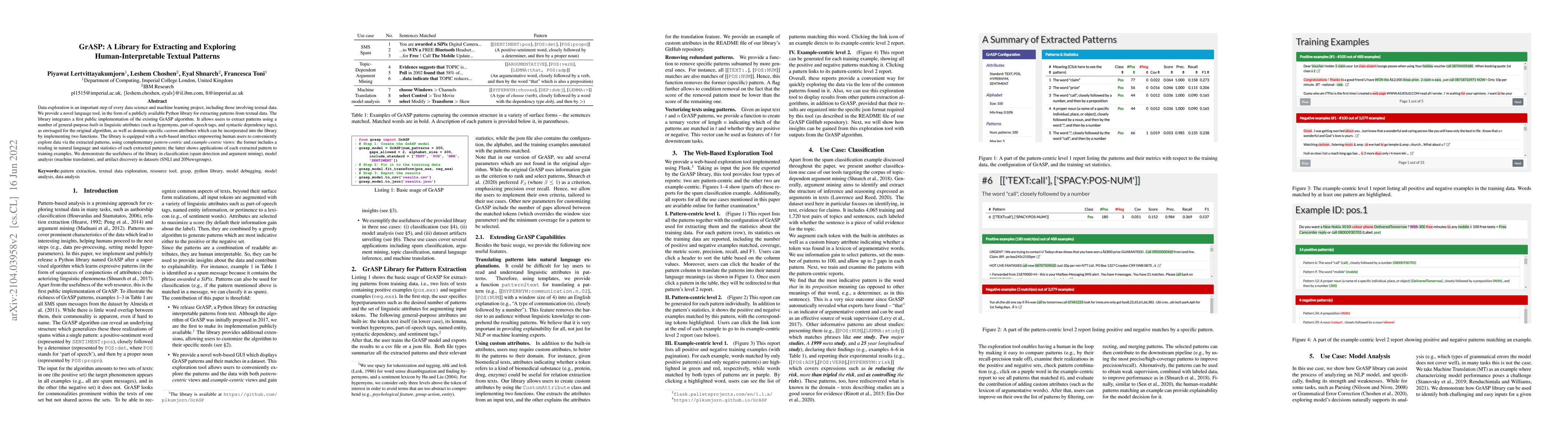 Thumbnail for GrASP: A Library for Extracting and Exploring Human-Interpretable
  Textual Patterns