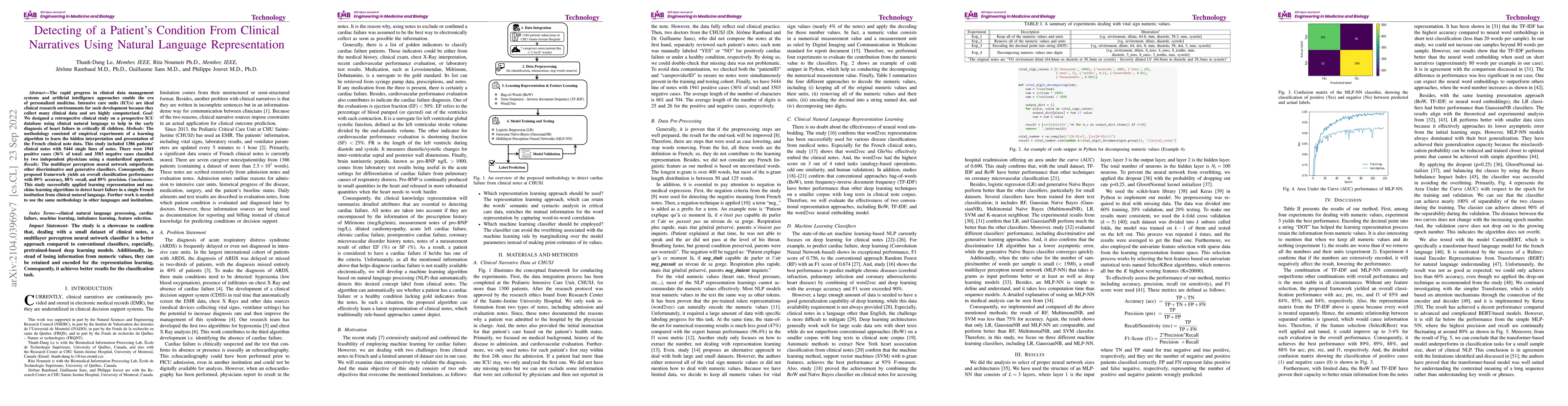 Thumbnail for Detecting of a Patient's Condition From Clinical Narratives Using
  Natural Language Representation