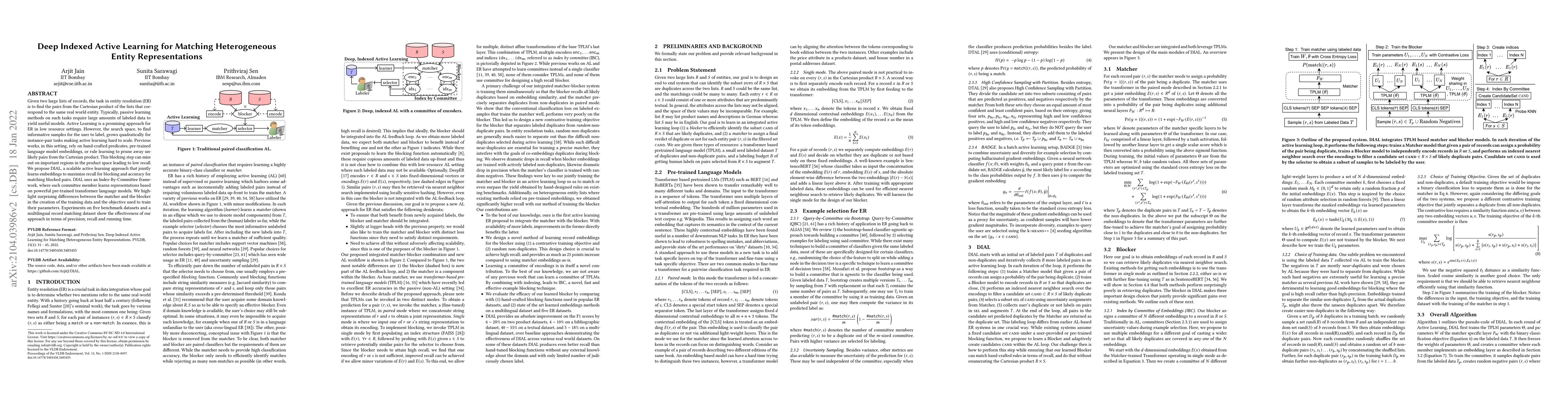 Thumbnail for Deep Indexed Active Learning for Matching Heterogeneous Entity
  Representations