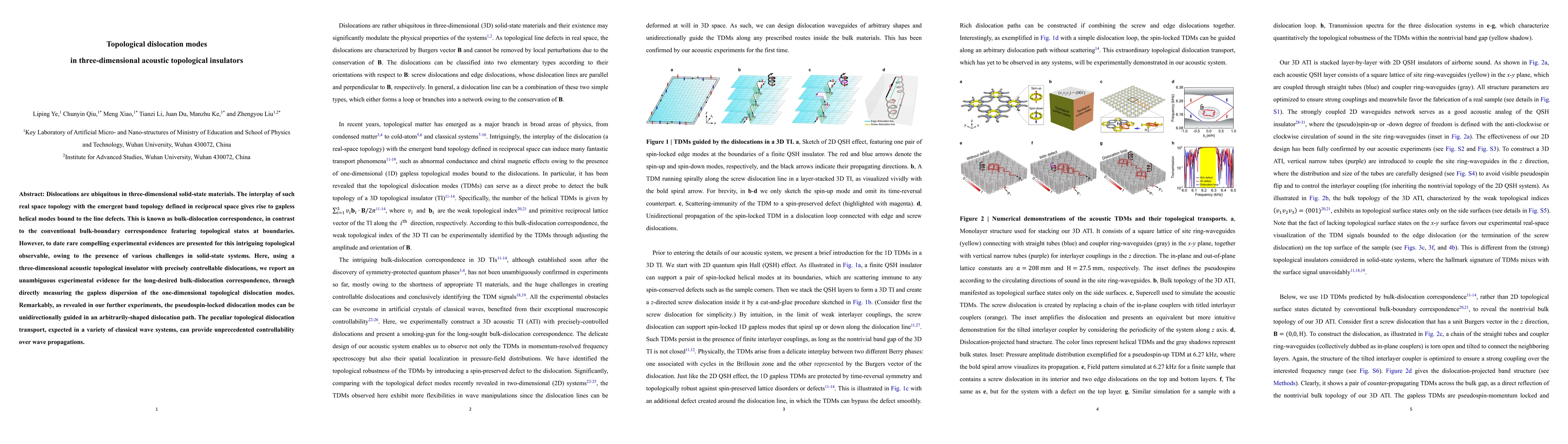 Thumbnail for Topological dislocation modes in three-dimensional acoustic topological
  insulators
