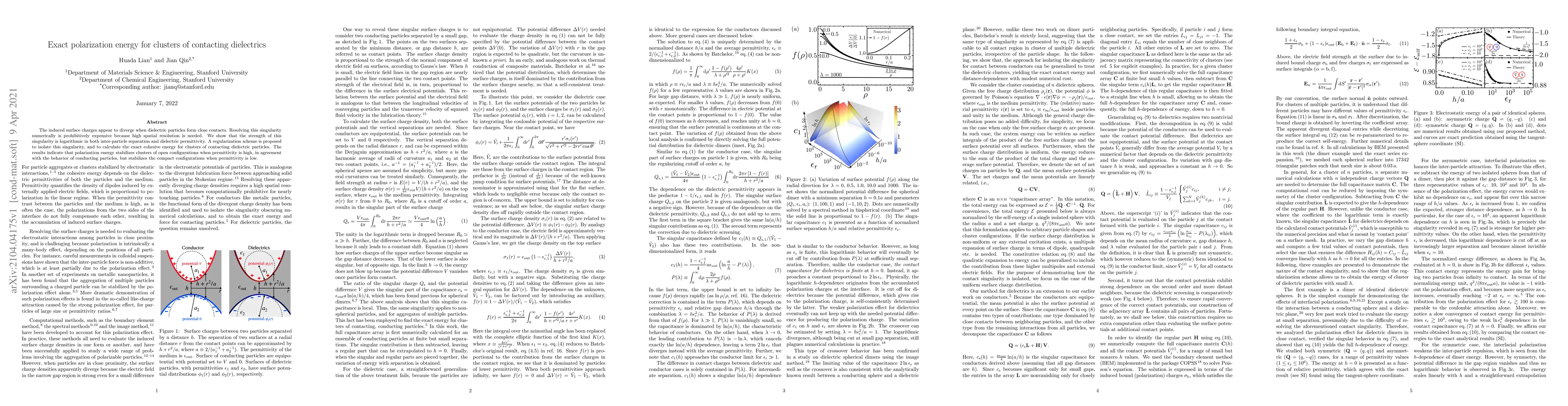 Thumbnail for Exact polarization energy for clusters of contacting dielectrics