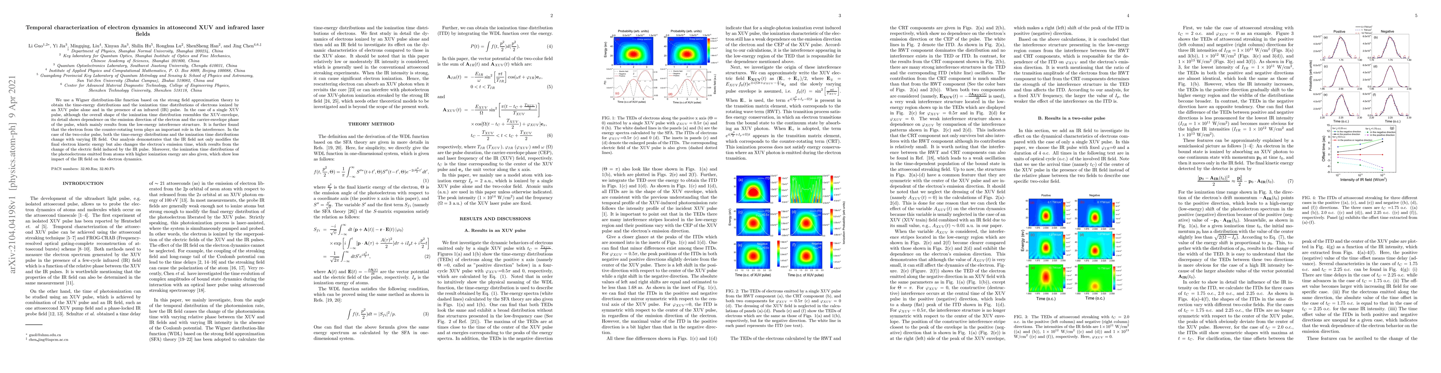 Thumbnail for Temporal characterization of electron dynamics in attosecond XUV and
  infrared laser fields