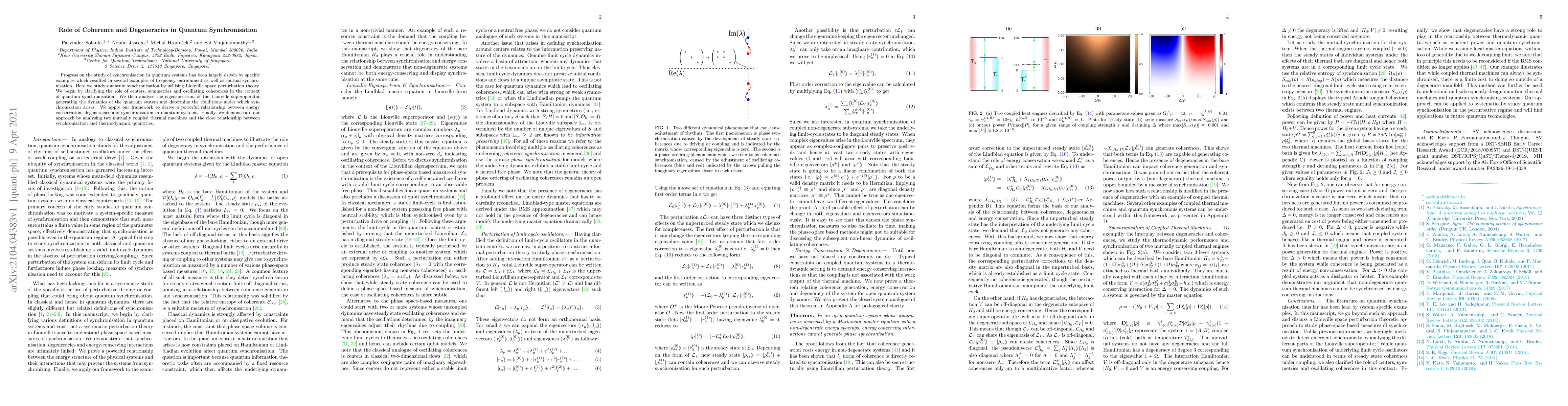 Thumbnail for Role of Coherence and Degeneracies in Quantum Synchronisation