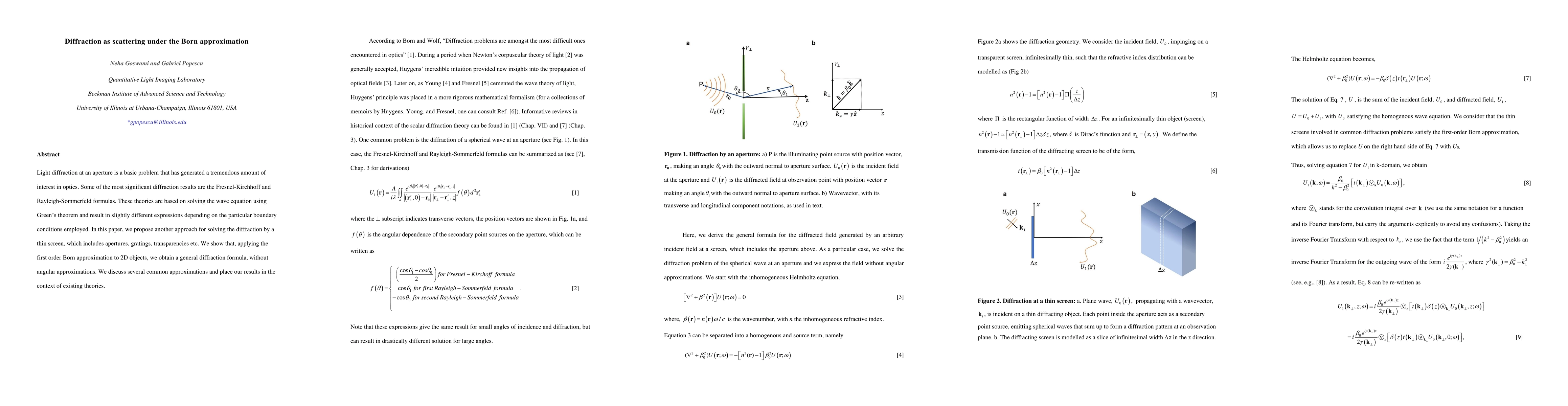 Thumbnail for Diffraction as scattering under the Born approximation