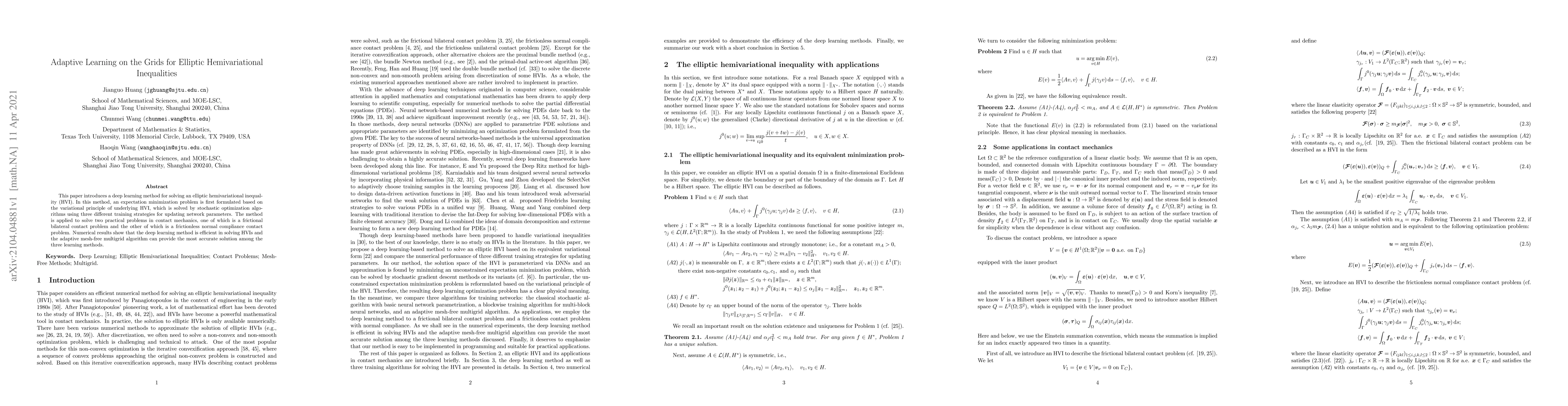 Thumbnail for Adaptive Learning on the Grids for Elliptic Hemivariational Inequalities