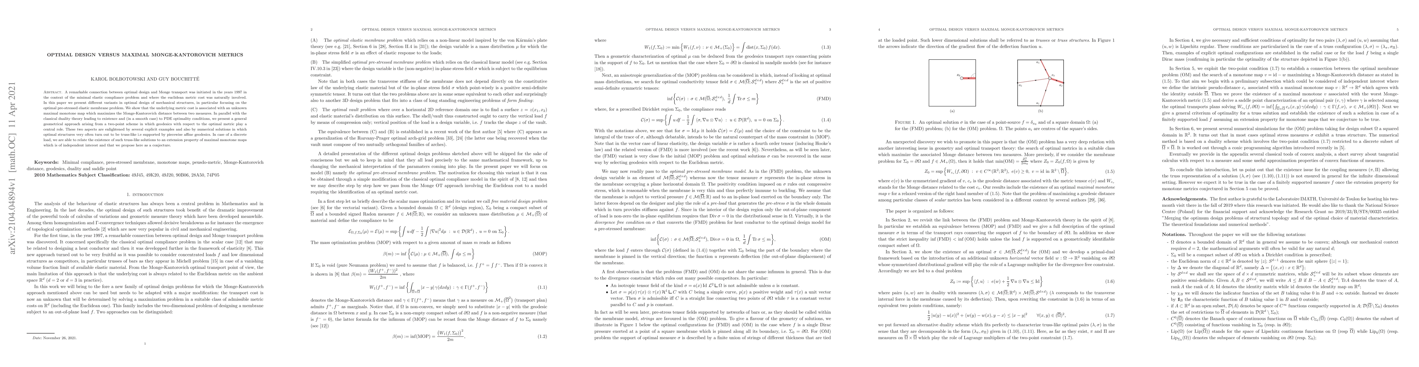 Thumbnail for Optimal design versus maximal Monge-Kantorovich metrics