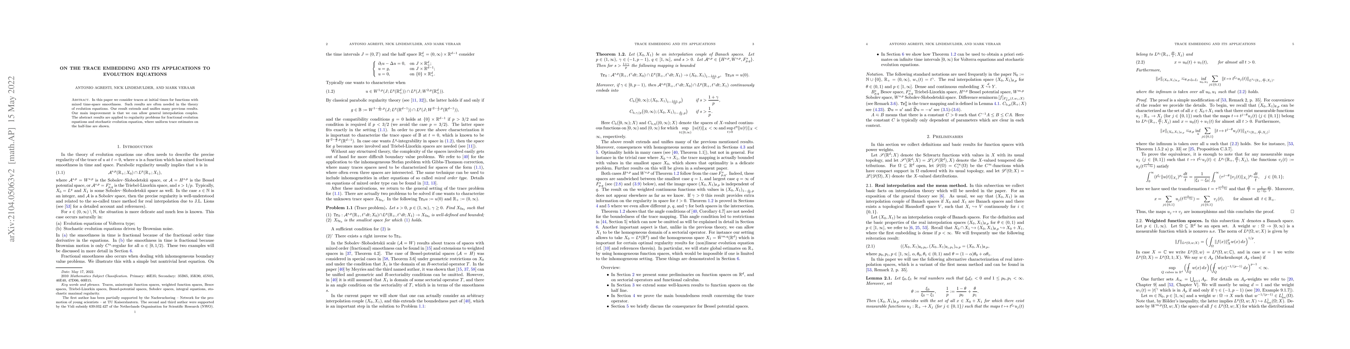 Thumbnail for On the trace embedding and its applications to evolution equations