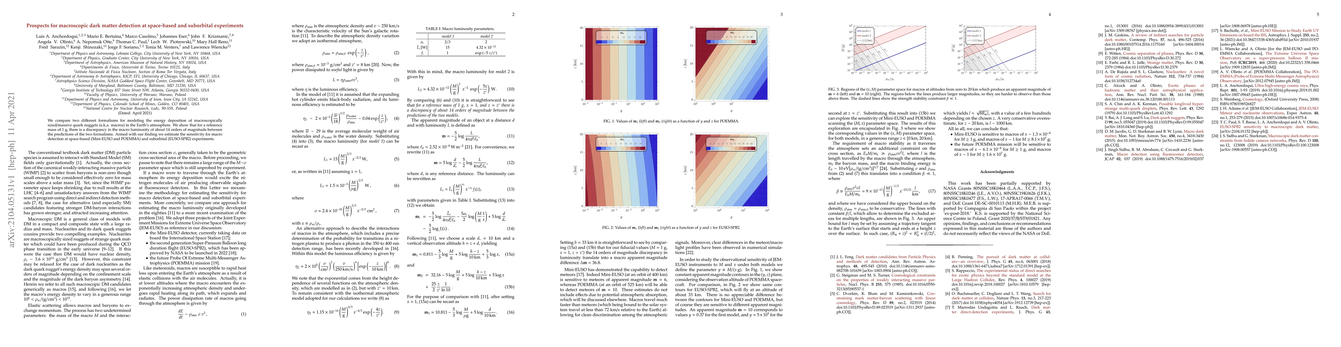 Thumbnail for Prospects for macroscopic dark matter detection at space-based and
  suborbital experiments