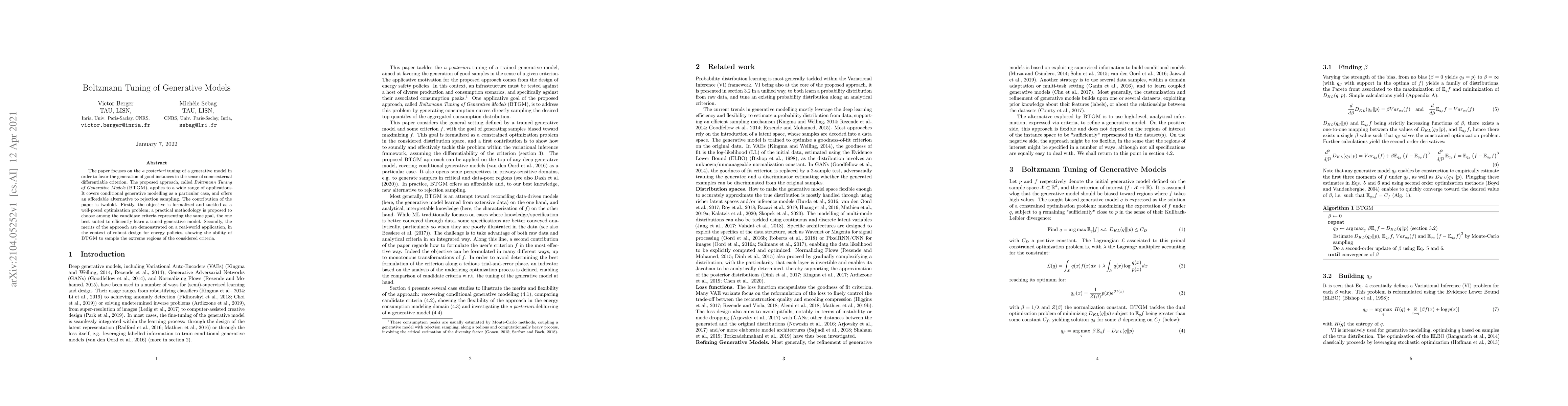 Thumbnail for Boltzmann Tuning of Generative Models