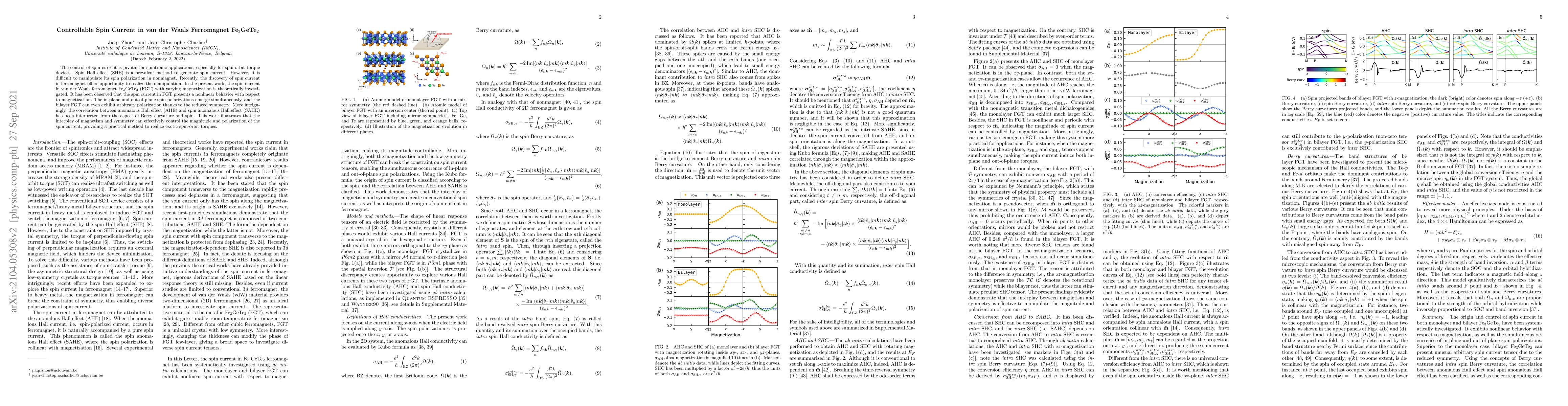 Thumbnail for Controllable Spin Current in van der Waals Ferromagnet Fe3GeTe2