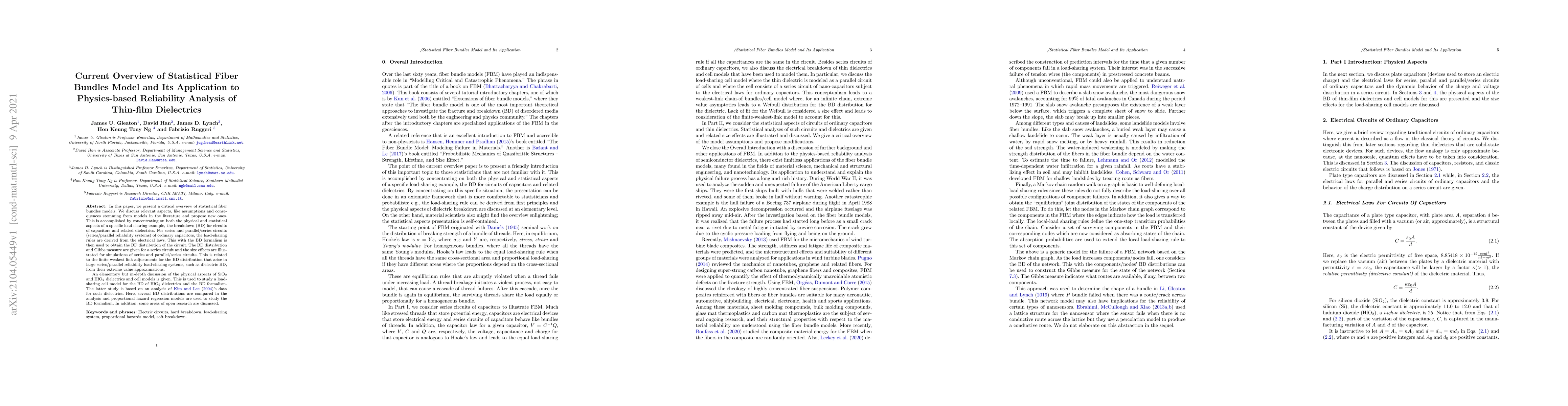 Thumbnail for Current Overview of Statistical Fiber Bundles Model and Its Application
  to Physics-based Reliability Analysis of Thin-film Dielectrics