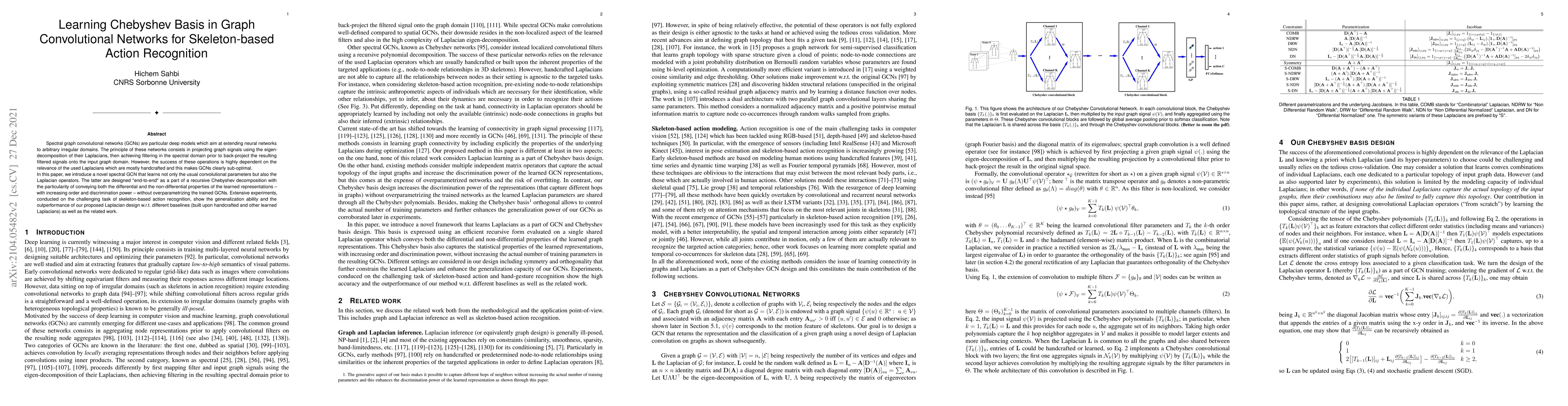 Thumbnail for Learning Chebyshev Basis in Graph Convolutional Networks for
  Skeleton-based Action Recognition