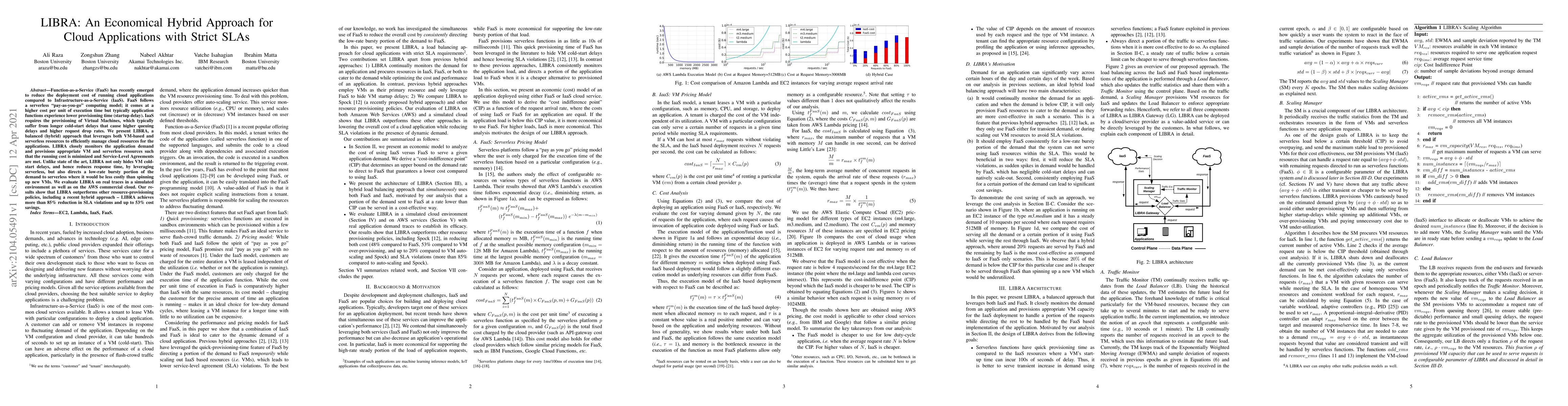 Thumbnail for LIBRA: An Economical Hybrid Approach for Cloud Applications with Strict
  SLAs