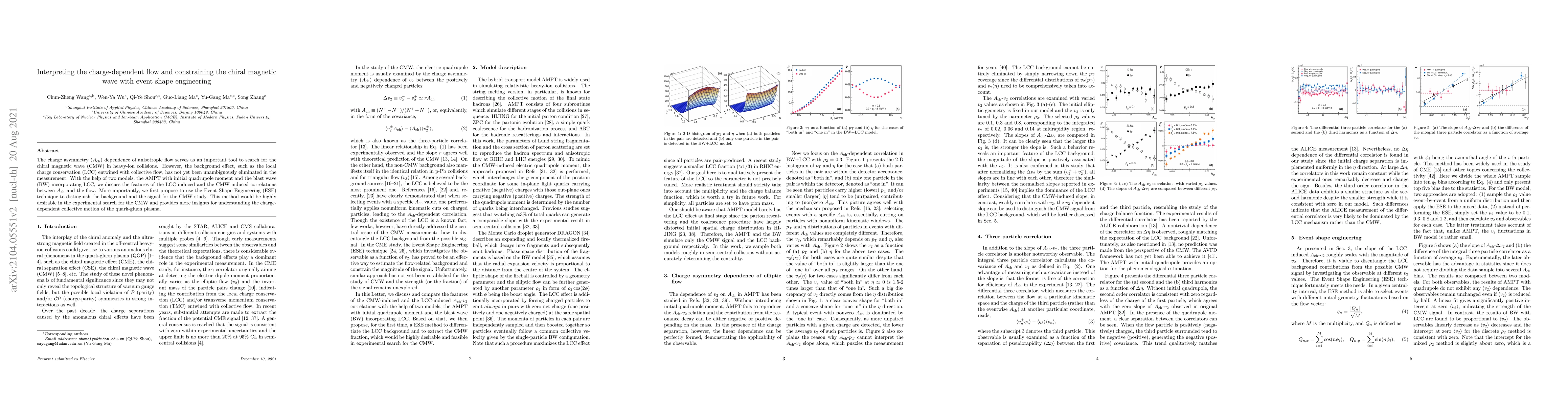 Thumbnail for Interpreting the charge-dependent flow and constraining the chiral
  magnetic wave with event shape engineering