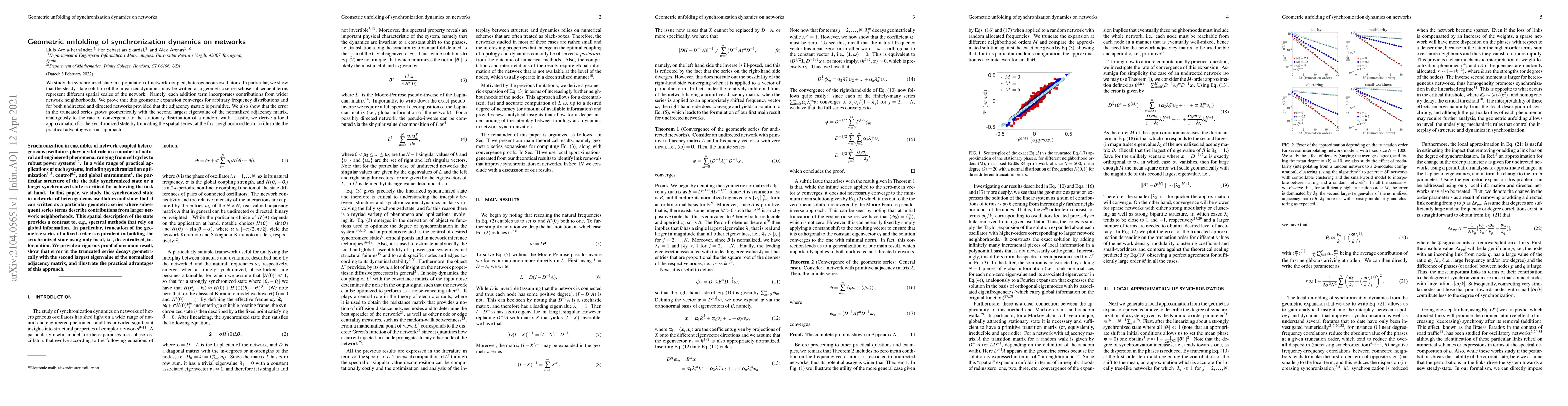 Thumbnail for Geometric unfolding of synchronization dynamics on networks
