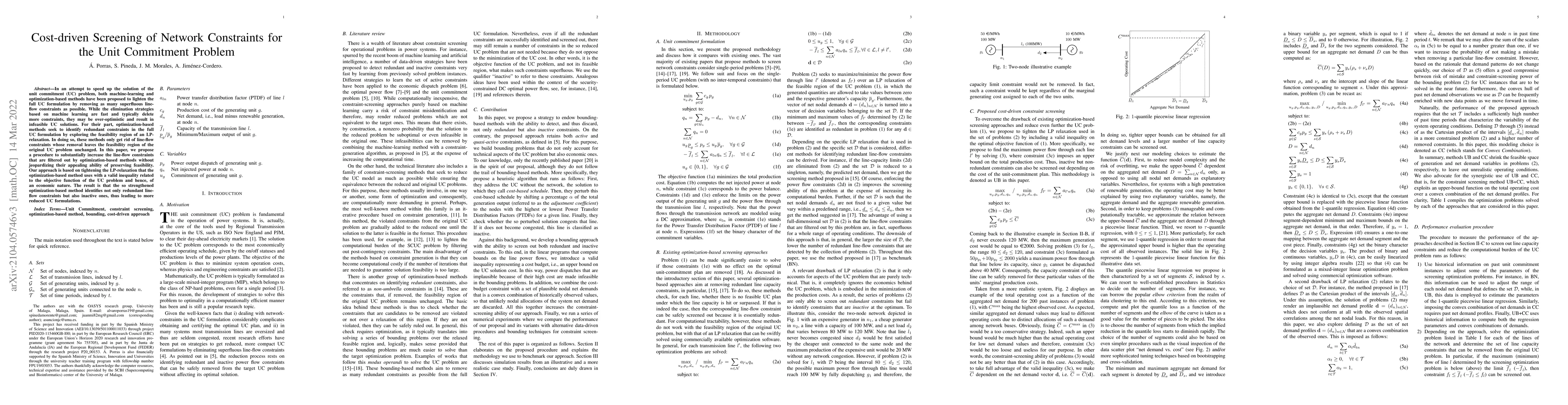 Thumbnail for Cost-driven Screening of Network Constraints for the Unit Commitment
  Problem