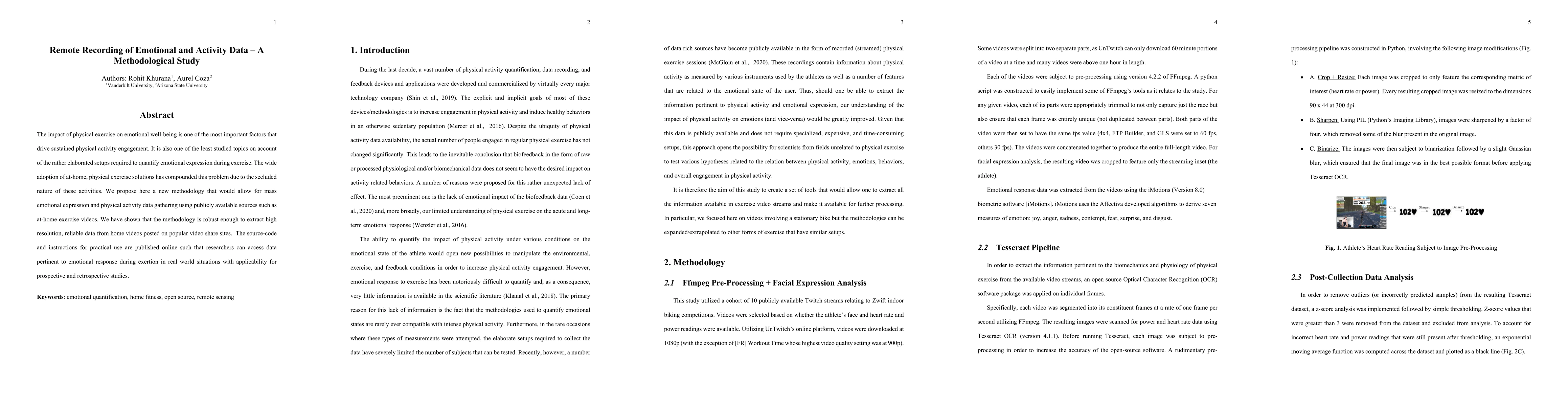 Thumbnail for Remote Recording of Emotional and Activity Data: A Methodological Study