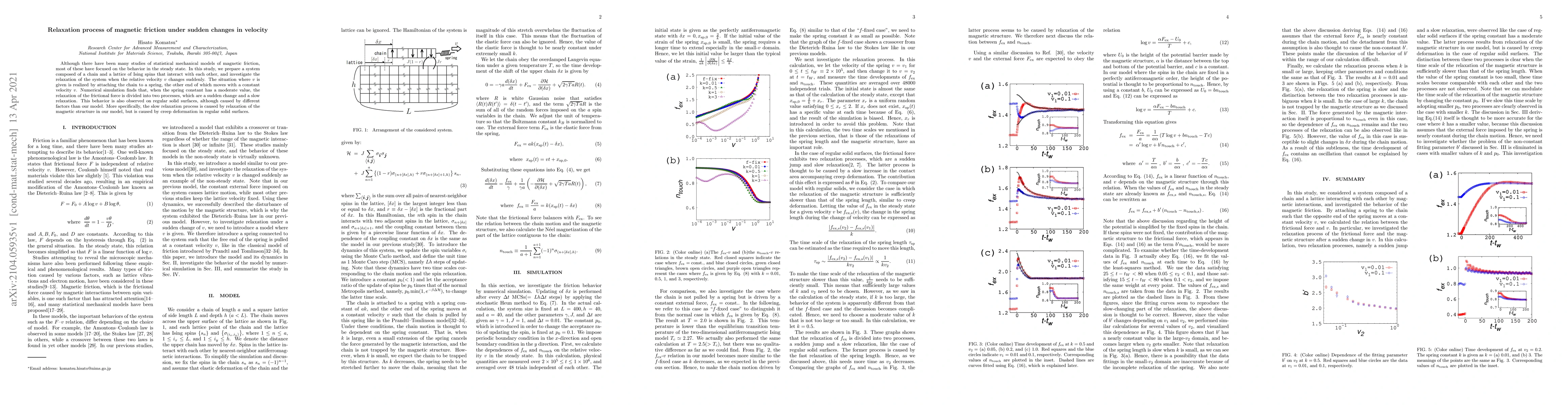 Thumbnail for Relaxation process of magnetic friction under sudden changes in velocity