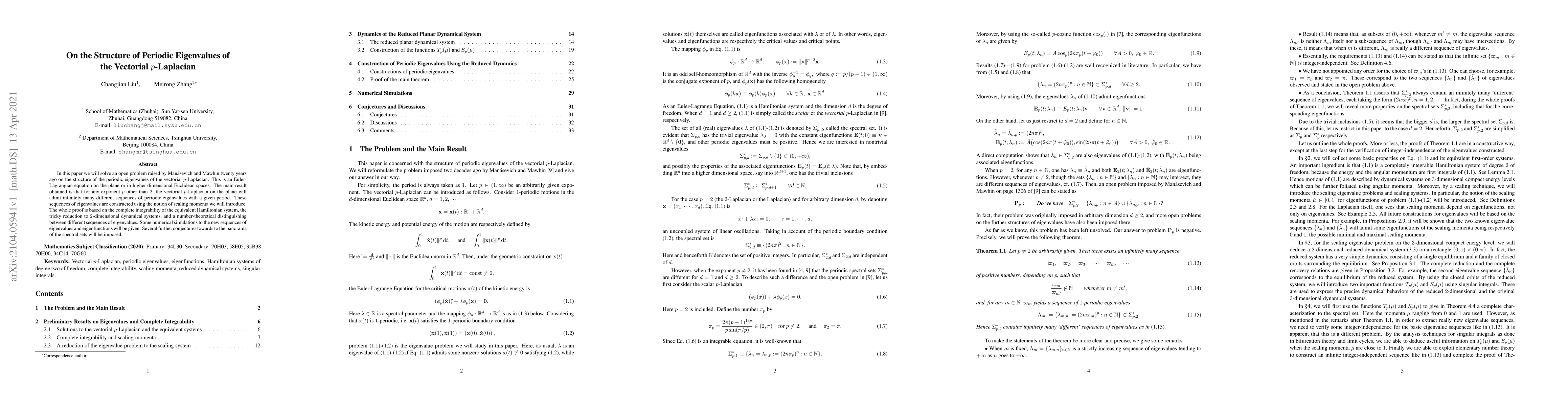 Thumbnail for On the Structure of Periodic Eigenvalues of the Vectorial $p$-Laplacian