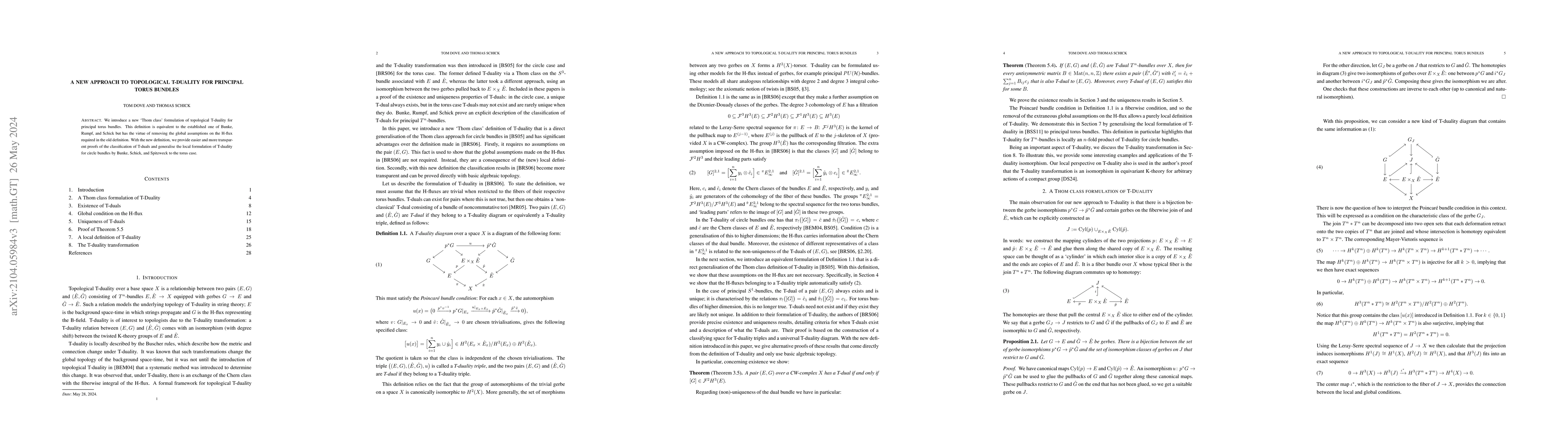 Thumbnail for A new approach to topological T-duality for principal torus bundles