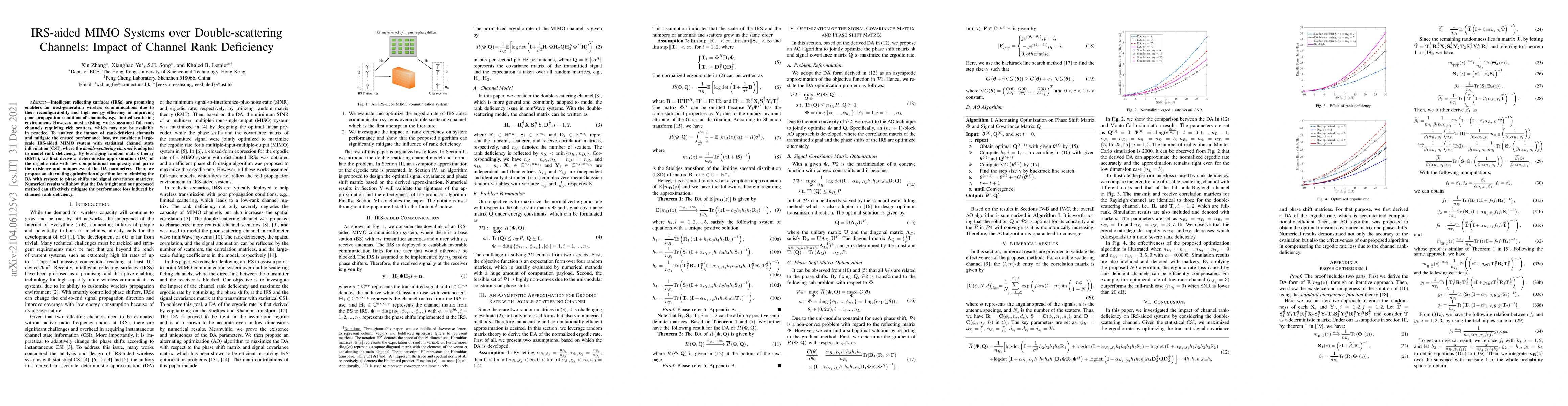 Thumbnail for IRS-aided MIMO Systems over Double-scattering Channels: Impact of
  Channel Rank Deficiency