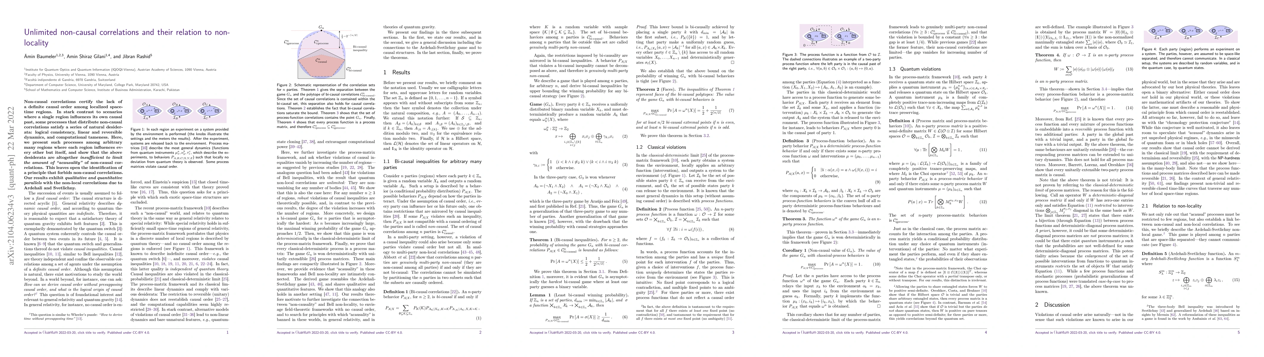 Thumbnail for Unlimited non-causal correlations and their relation to non-locality