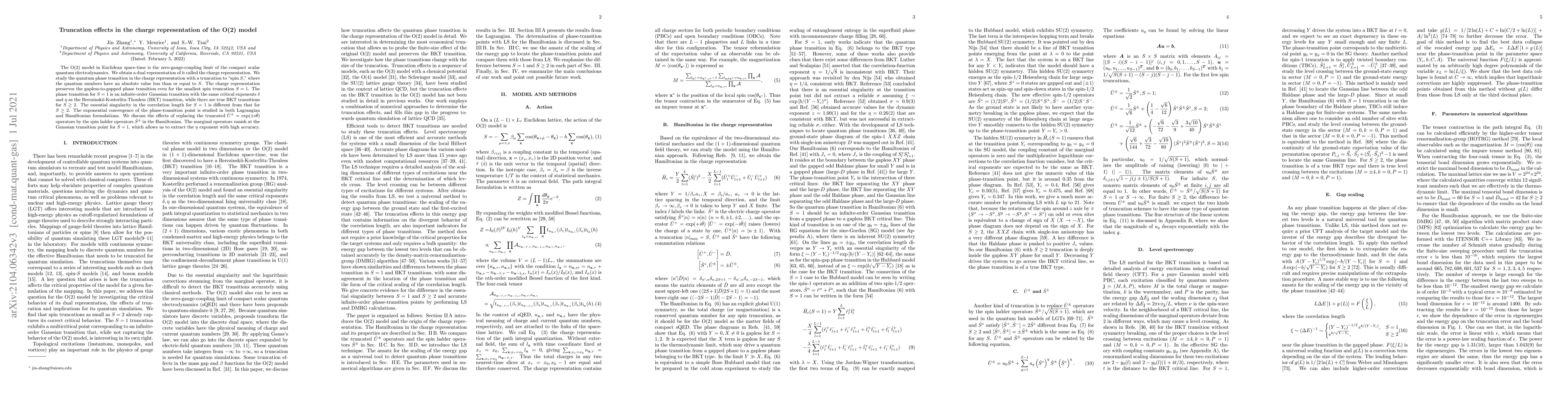 Thumbnail for Truncation effects in the charge representation of the O(2) model
