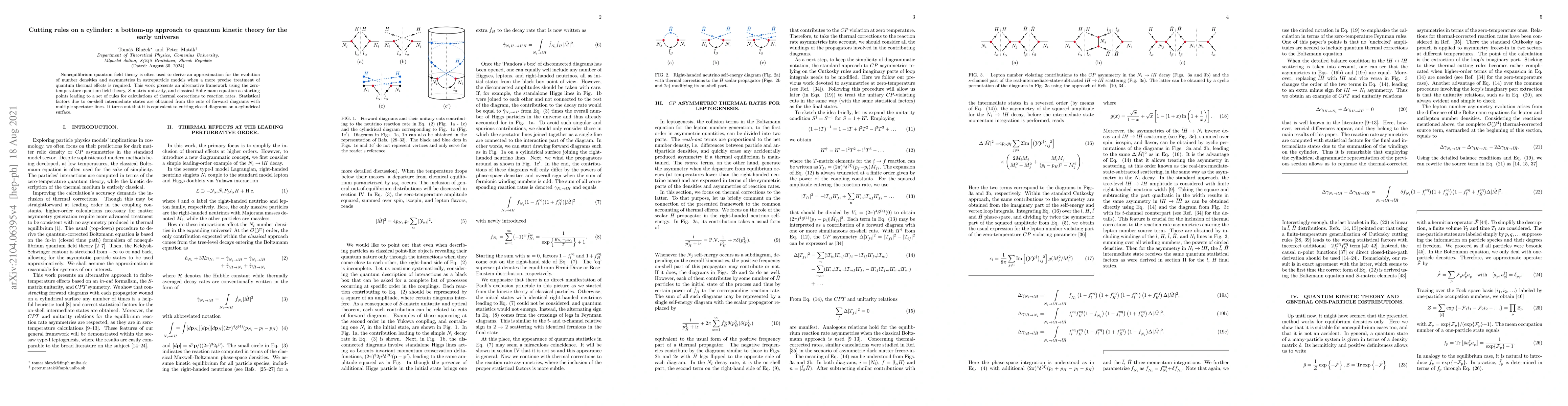 Thumbnail for Cutting rules on a cylinder: a bottom-up approach to quantum kinetic
  theory for the early universe