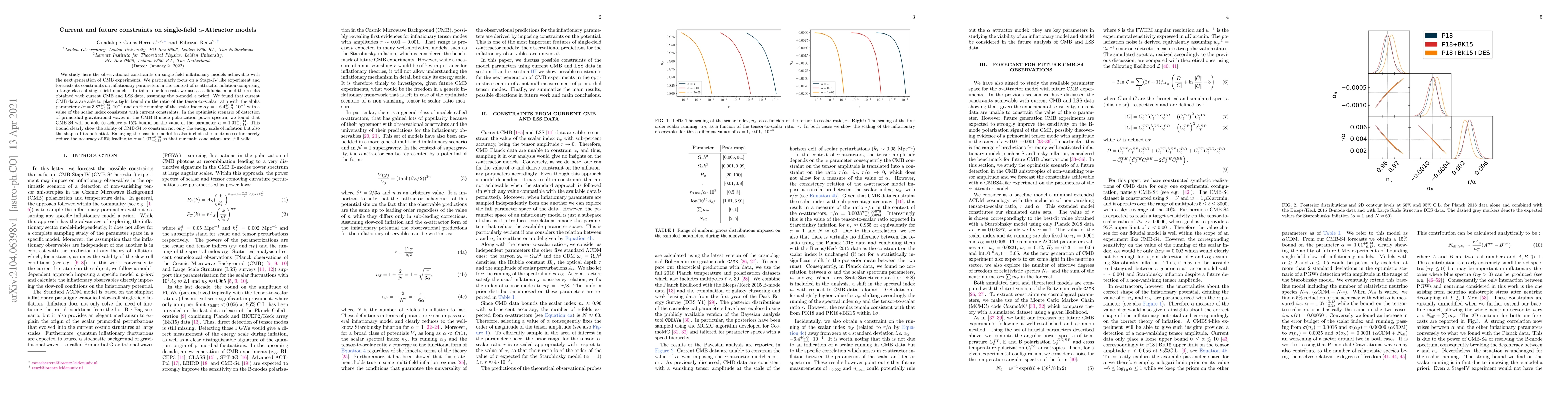 Thumbnail for Current and Future constraints on single-field $\alpha$-Attractor model