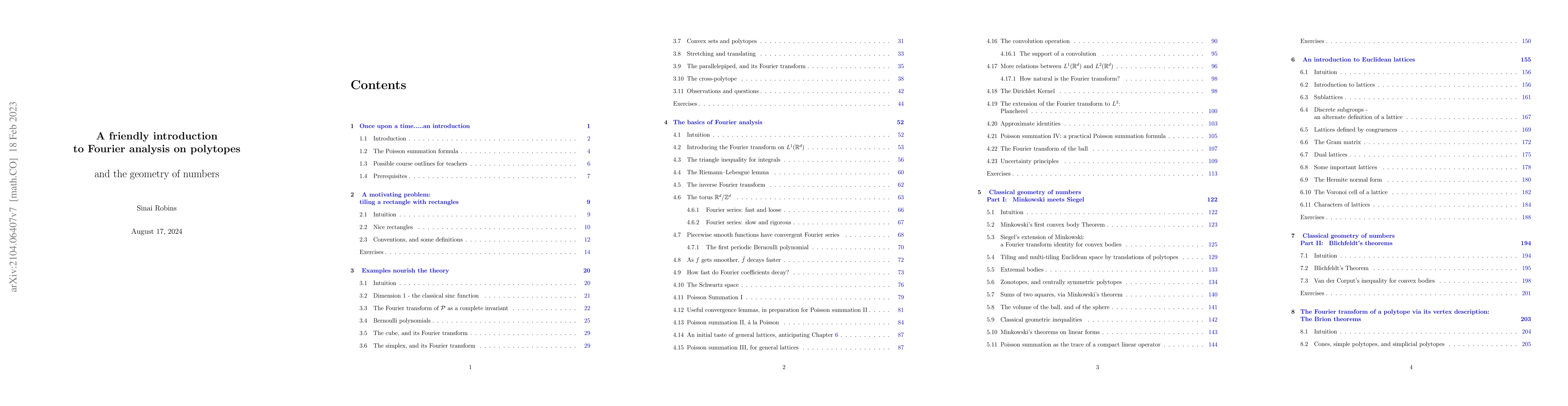 Thumbnail for A friendly introduction to Fourier analysis on polytopes